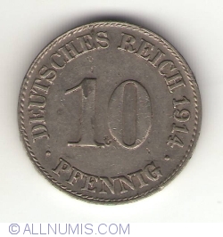 10 Pfennig 1914 D