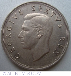 Image #2 of 5 Shillings 1952 - 300th Anniversary Founding of Cape Town