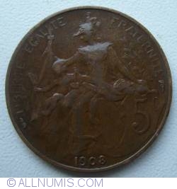 Image #1 of 5 Centimes 1908