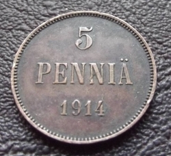 5 Penniä 1914