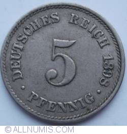 5 Pfennig 1898 J
