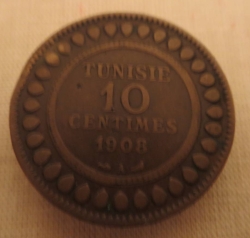10 Centimes 1908 (AH1326)