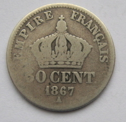 Image #1 of 50 Centimes 1867 A