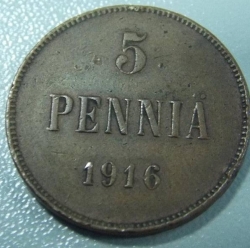 5 Pennia 1916