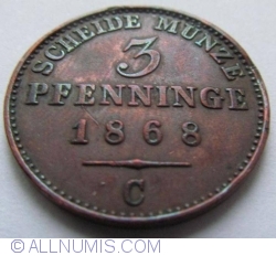 3 Pfenning 1868 C