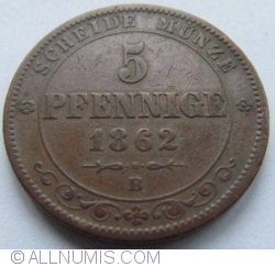 Image #1 of 5 Pfennig 1862 B