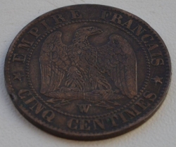 Image #1 of 5 Centimes 1856 W
