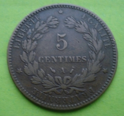 Image #1 of 5 centimes 1896 A (fasces)
