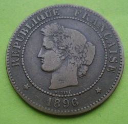 Image #2 of 5 centimes 1896 A (fasces)