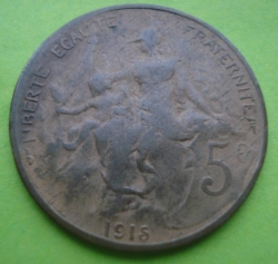 5 Centimes 1915