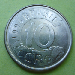 Image #1 of 10 Cruzeiros Reais 1994