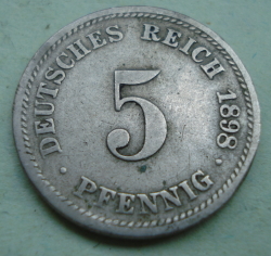 Image #1 of 5 Pfennig 1898 D