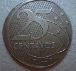 25 Centavos 2009 Error - Off-center