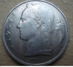 Image #2 of 5 Francs 1968 (België)