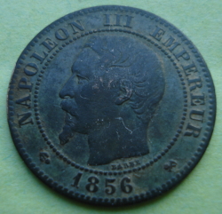 Image #2 of 2 Centimes 1856 B