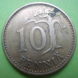 10 Penniä 1965