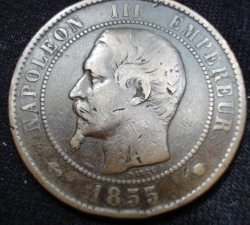 Image #1 of 10 Centimes 1855 MA (Anchor)