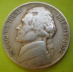 Image #2 of Jefferson Nickel 1952