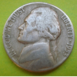 Image #2 of Jefferson Nickel 1953