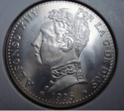 1 peseta 1905 REPLICA