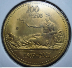 100 pesetas 2001  REPLICA