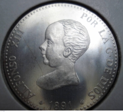 1 peseta 1891 REPLICA