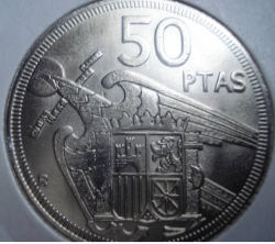 50 pesetas 1957 REPLICA