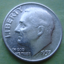 Image #2 of Dime 1957 D