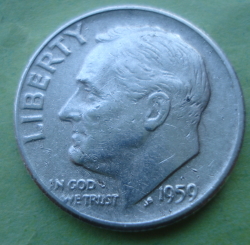 Image #2 of Dime 1959 D