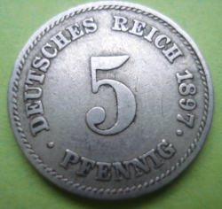 5 Pfennig 1897 E