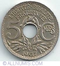 Image #1 of 5 Centimes 1937