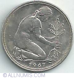 Image #2 of 50 Pfennig 1967 D