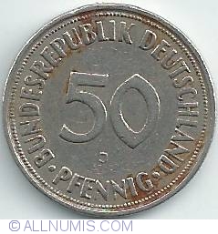 Image #1 of 50 Pfennig 1966 J