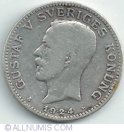 Image #2 of 1 Krona 1924 - Dots between digits of the year