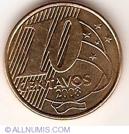 10 Centavos 2008, Republic (2001-2010) - Brazil - Coin - 15359
