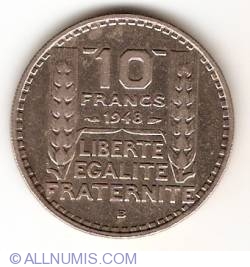 Image #1 of 10 Francs 1948 B