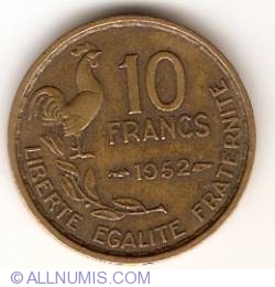 10 Franci 1952