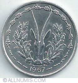 Image #2 of 1 Franc 1967