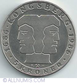 Image #1 of 5 Kroner 1986 - 300th Anniversary of the Mint