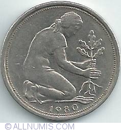 Image #2 of 50 Pfennig 1980 G