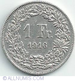 Image #1 of 1 Franc 1916