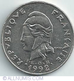 Image #2 of 20 Francs 1992