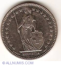 Image #2 of 2 Francs 1989
