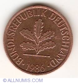 Image #2 of 2 Pfennig 1986 F