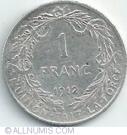 Image #1 of 1 Franc 1912 Belges