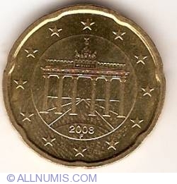 Image #2 of 20 Euro Cenţi 2008 F