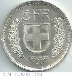 Image #1 of 5 Francs 1969