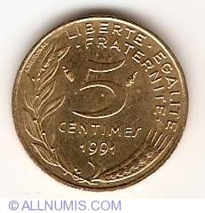 Image #1 of 5 Centimes 1991