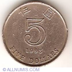 Image #1 of 5 Dollars 1993