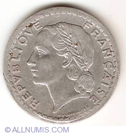 Image #2 of 5 Francs 1945 B